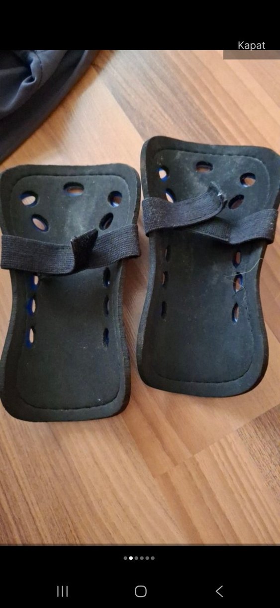 Mavi Lastik Biker Diz Koruyucu - Görsel 3