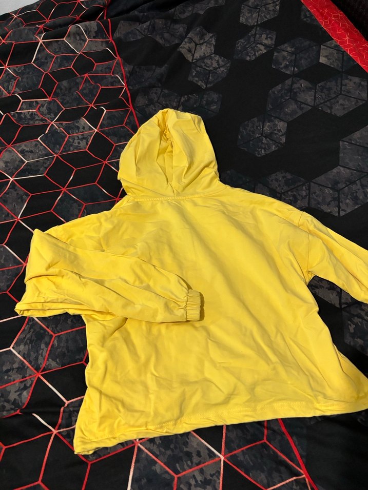 Sarı Kapüşonlu Fermuarlı Kadın Sweatshirt - Görsel 3