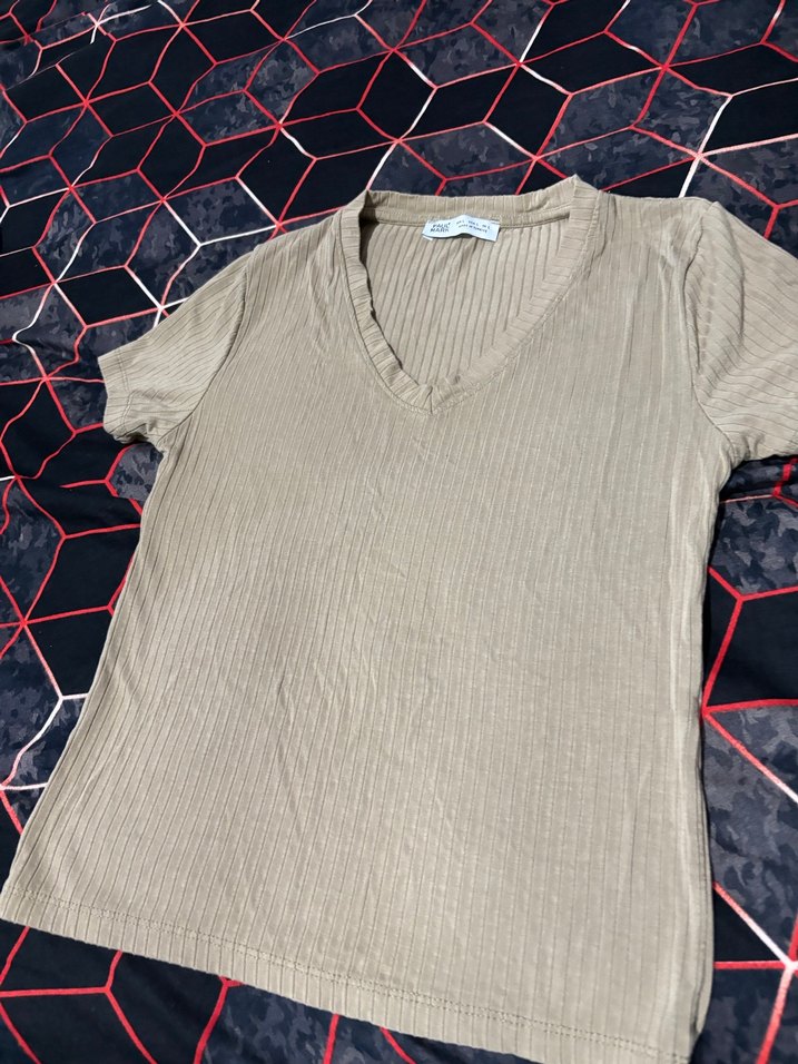 adL Yeşil Dantel Detaylı Kadın tişörtleri - Görsel 4