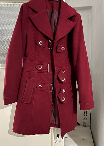 Bordo Kadın Kaban - Görsel 2