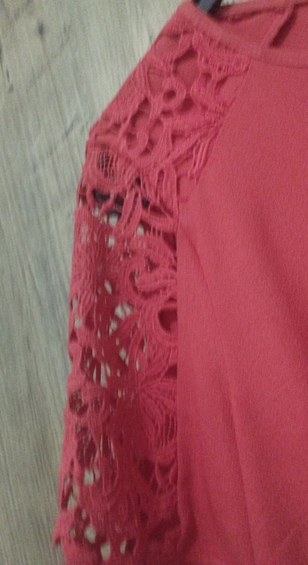 Dantel Kollu Pembe Kadın Elbise - Görsel 3