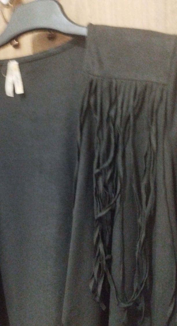 Kadın Siyah Püsküllü Süet Bolero - Görsel 2