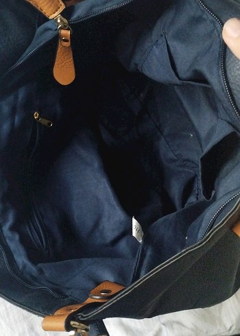 Mavi Deri Kadın Omuz Çantası - Görsel 5