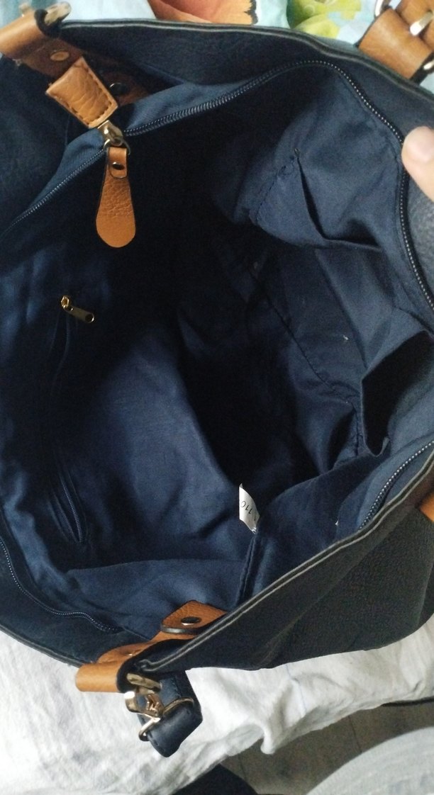 Mavi Deri Kadın Omuz Çantası - Görsel 5