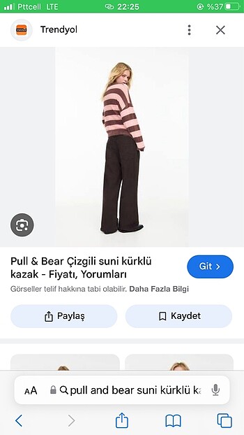m Beden pembe Renk SUNİ KÜRKLÜ KAZAK