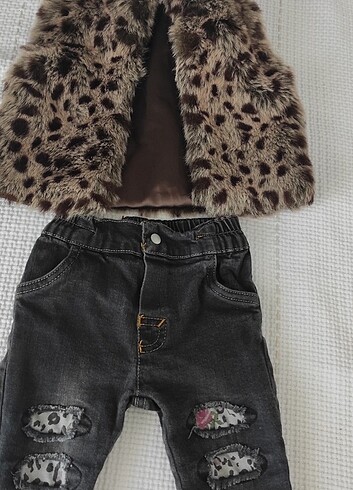 6 Ay Beden Leopar desen Bebek kıyafetleri