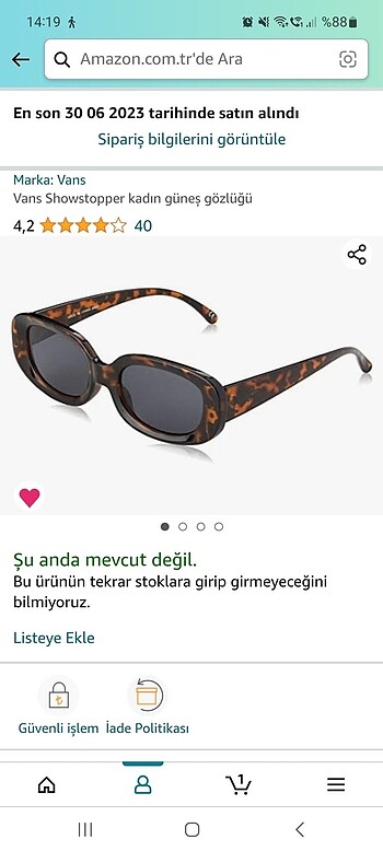 Vans gözlük
