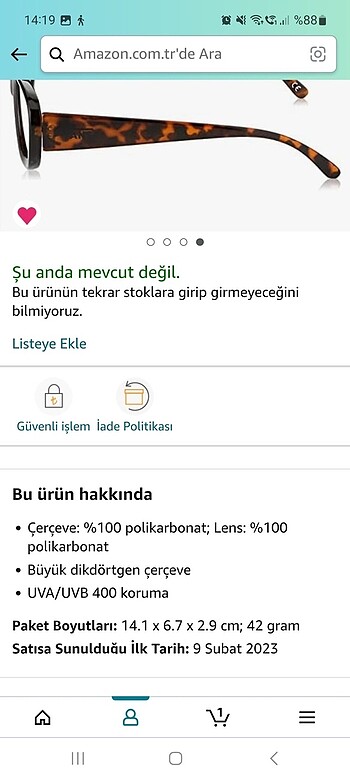 Beden Vans gözlük