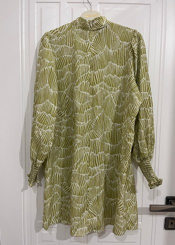 Uzun Kollu Yeşil Bohem Tunik - Görsel 5