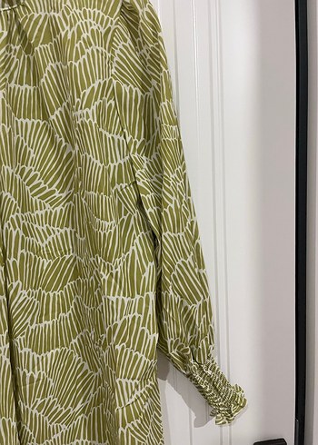 Uzun Kollu Yeşil Bohem Tunik - Görsel 3