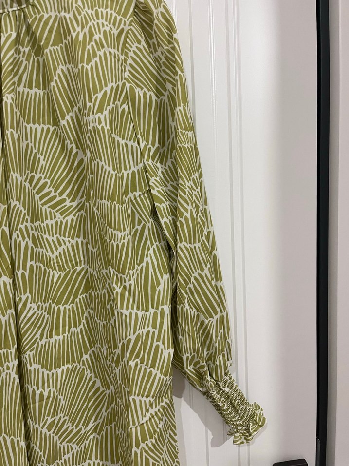 Uzun Kollu Yeşil Bohem Tunik - Görsel 3