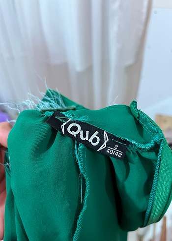 Yeşil Kuşaklı Uzun Kollu Uzun Elbise - Görsel 10