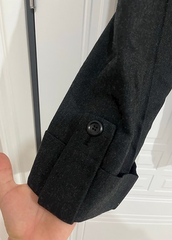 Siyah Beli Kemerli Kadın Kumaş Pantolon - Görsel 6