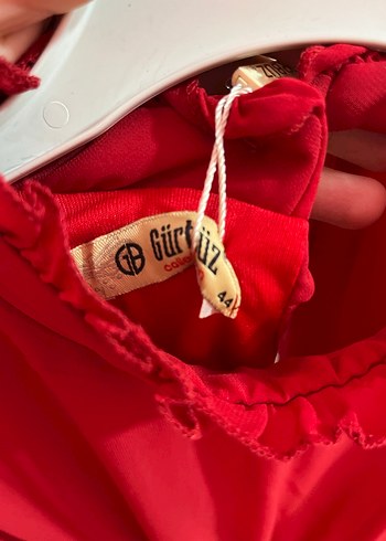 Kemerli Klasik Uzun Kırmızı Elbise - Görsel 8