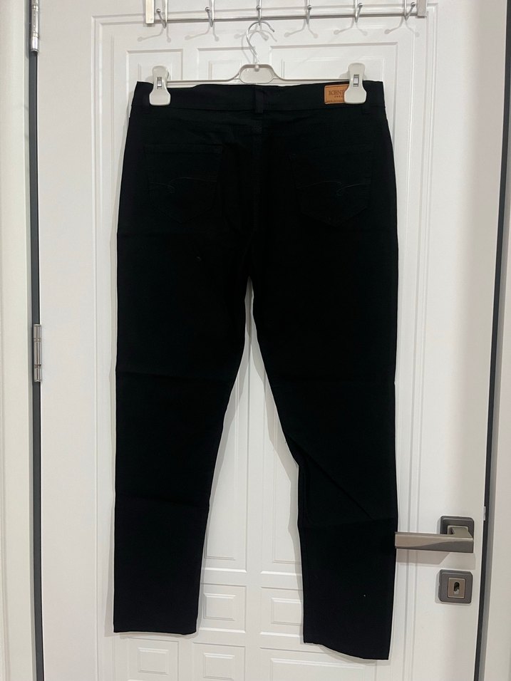 Siyah Kadın Regular Fit Denim Pantolon - Görsel 4