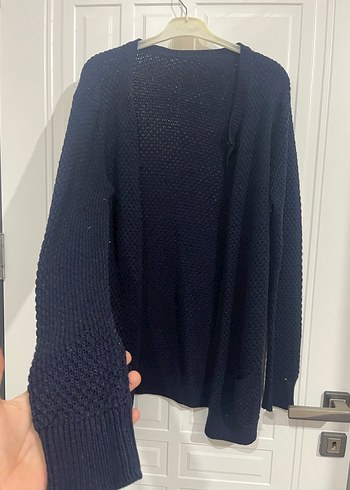 Kadın Mavi Triko Hırka - Görsel 2