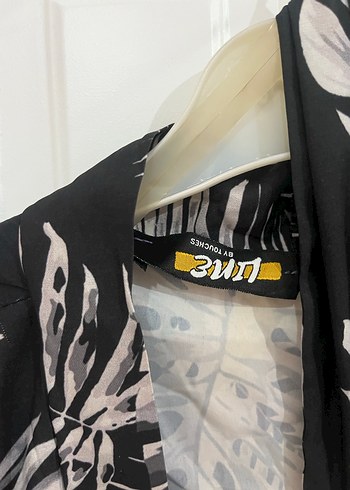 Uzun Siyah Bohem Kadın Kimono - Görsel 5