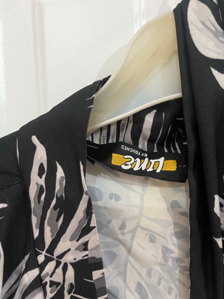 Uzun Siyah Bohem Kadın Kimono - Görsel 5