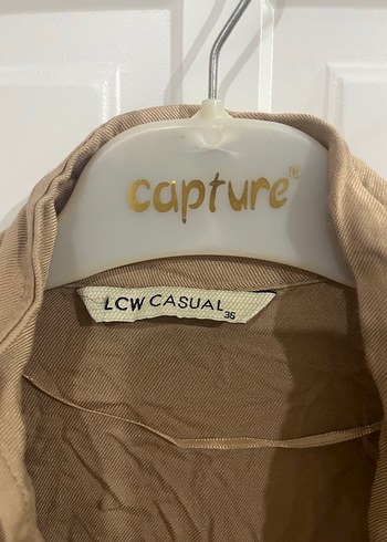 Kadın Bej Keten Uzun Dökümlü Trençkot - Görsel 2