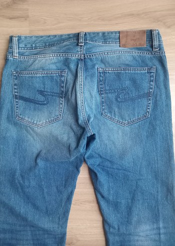 33 Beden mavi Renk Erkek Mavi Düğmeli Denim Jean