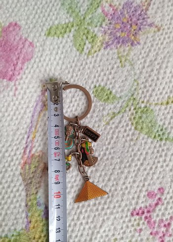 Bohem Zincirli Renkli Mısır Temalı Anahtarlık - Görsel 5