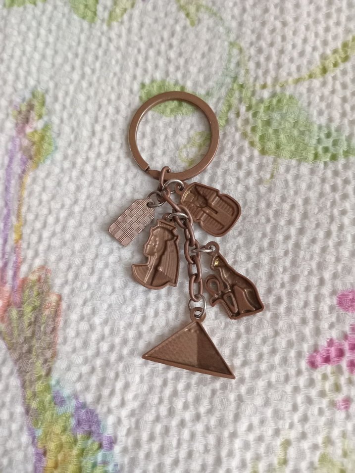 Bohem Zincirli Renkli Mısır Temalı Anahtarlık - Görsel 4