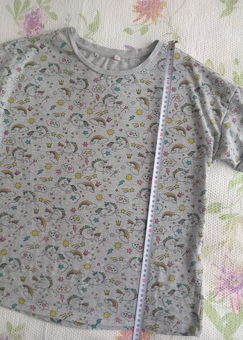 Gri Baskılı Kısa Kollu Tişört - Görsel 6