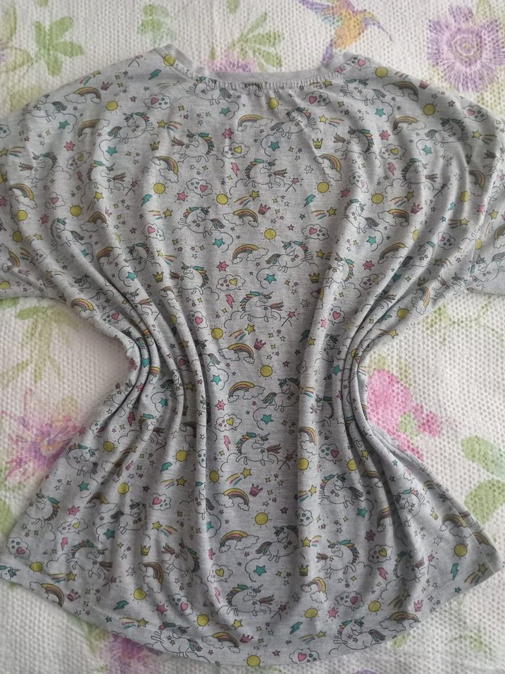 Gri Baskılı Kısa Kollu Tişört - Görsel 2