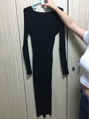 m Beden h&m triko siyah elbise