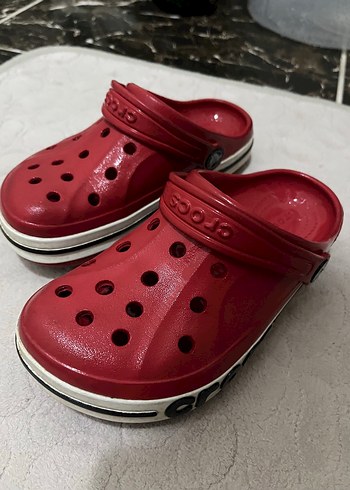 30 Beden kırmızı Renk Crocs Kırmızı Bantlı Terlik