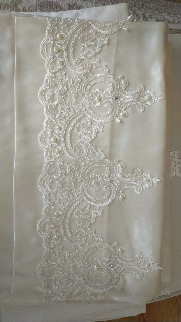 İşlemeli Beyaz battaniye Takımı - Görsel 3