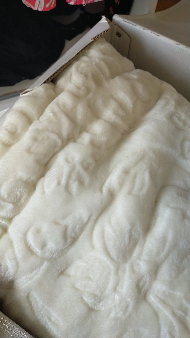 İşlemeli Beyaz battaniye Takımı - Görsel 2