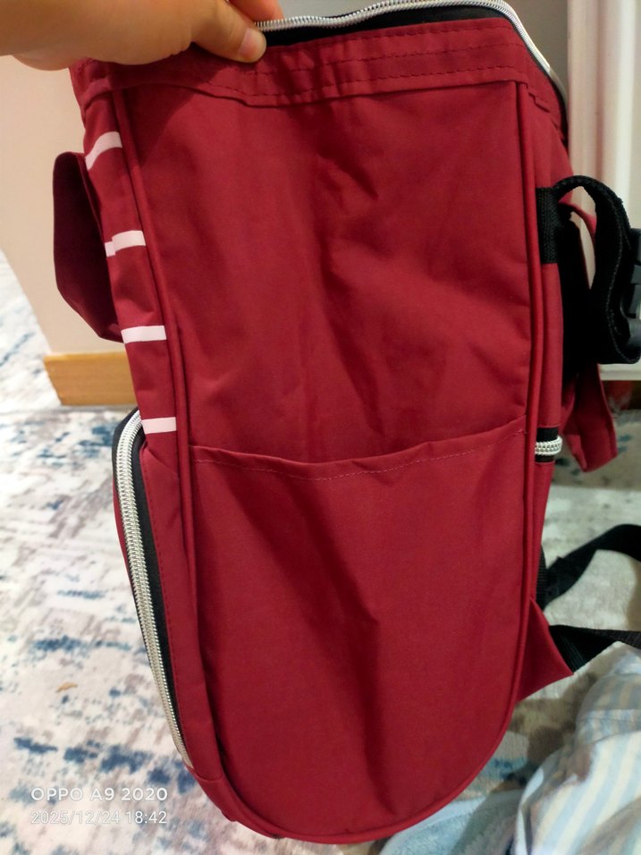 Bordo Desenli Bebek Çantası - Görsel 5