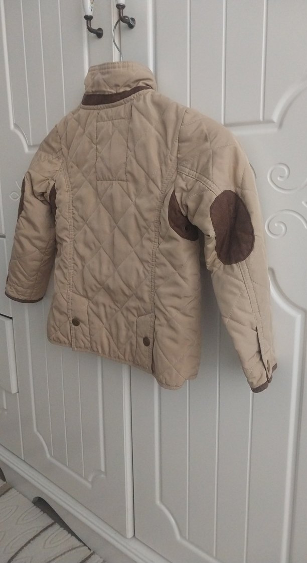 Bej Erkek Çocuk Düğmeli Kaban - Görsel 3