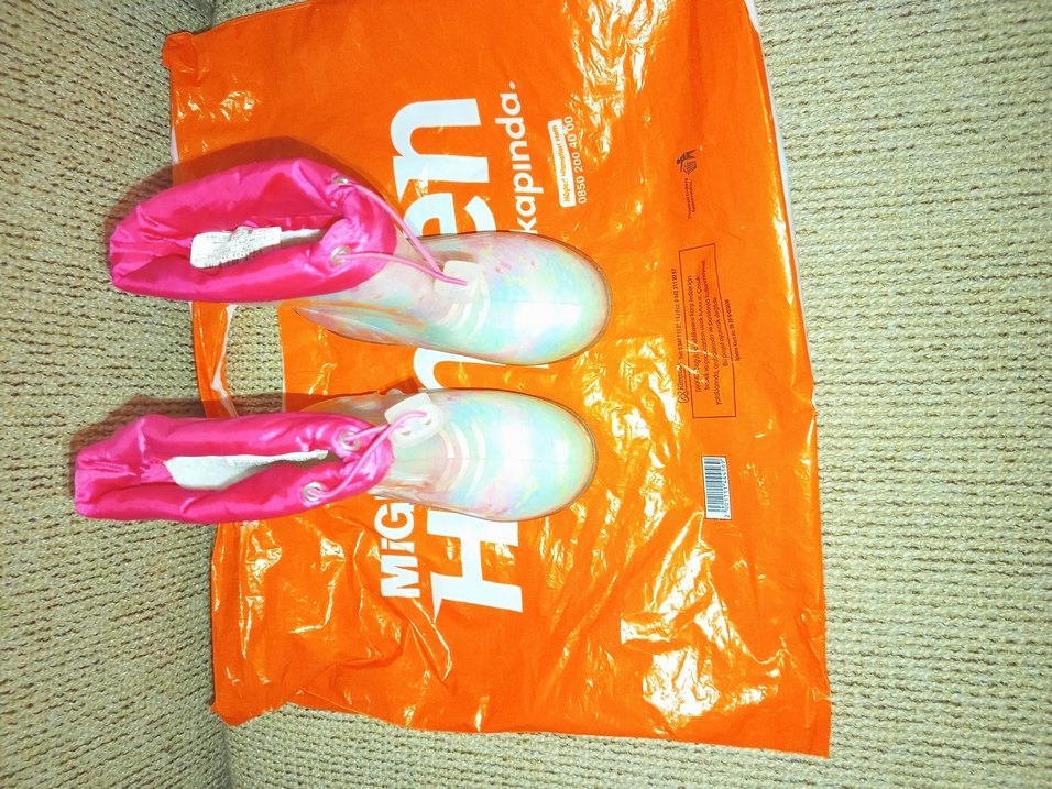 Renkli Tie-Dye Desenli Kız Yağmur Çizmesi - Görsel 2