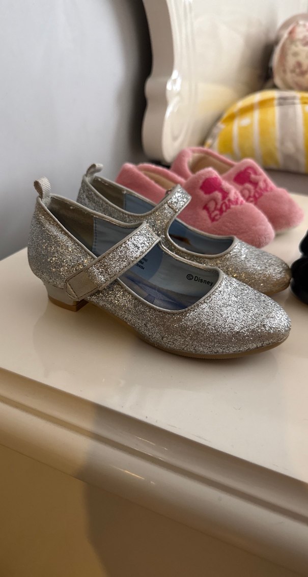 Pembe Simli Kız Çocuk Babet Ayakkabı - Görsel 2