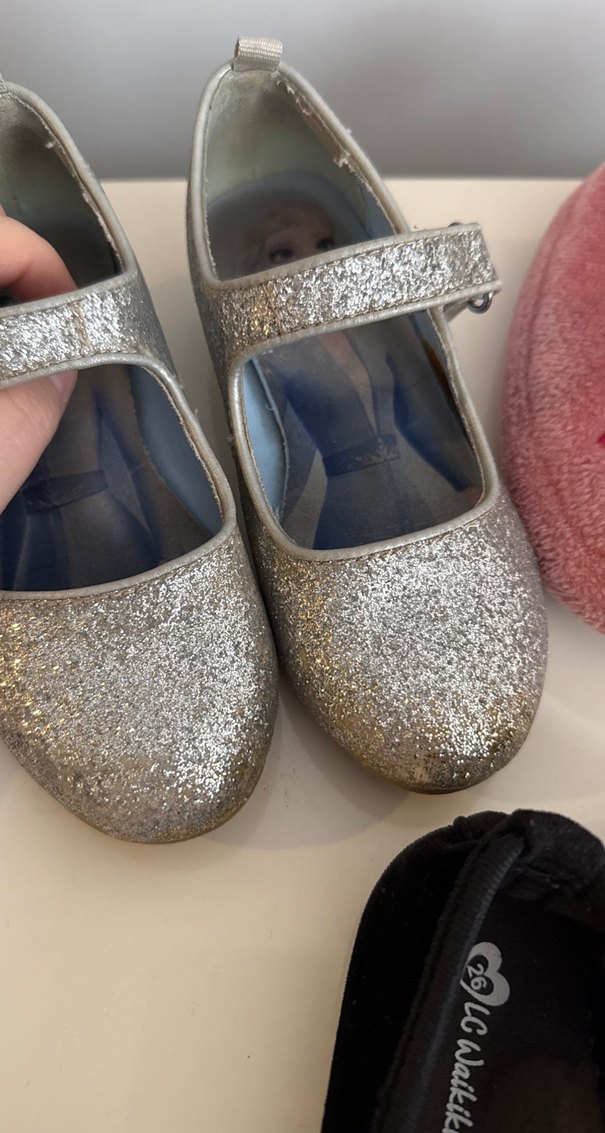 Pembe Simli Kız Çocuk Babet Ayakkabı - Görsel 4