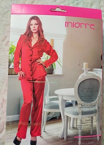 38 Beden mor Renk Miorre saten pijama takımı