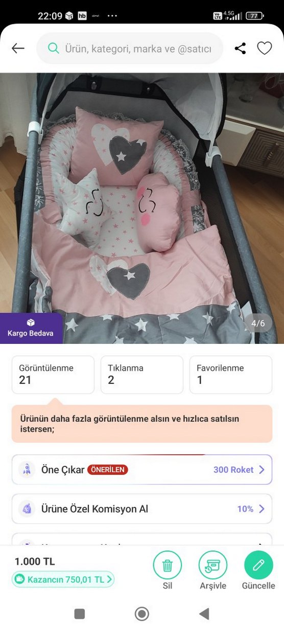 Pembe Gri Yıldızlı Nakışlı Bebek Uyku Seti - Görsel 3