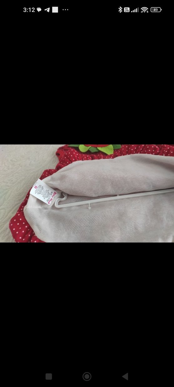 Kırmızı Puantiyeli Kız Çocuk Elbise ve Şapka - Görsel 4