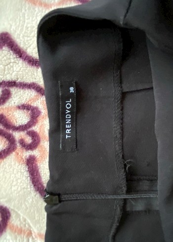 Drapeli Siyah Midi Hamile Eteği - Görsel 3