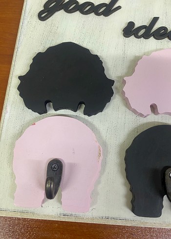 Pembe ve Siyah Pastel Anahtarlık Seti - Görsel 2