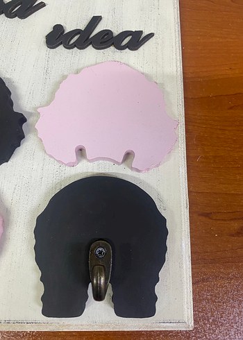 Pembe ve Siyah Pastel Anahtarlık Seti - Görsel 3