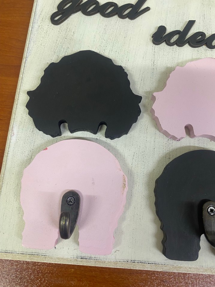 Pembe ve Siyah Pastel Anahtarlık Seti - Görsel 2