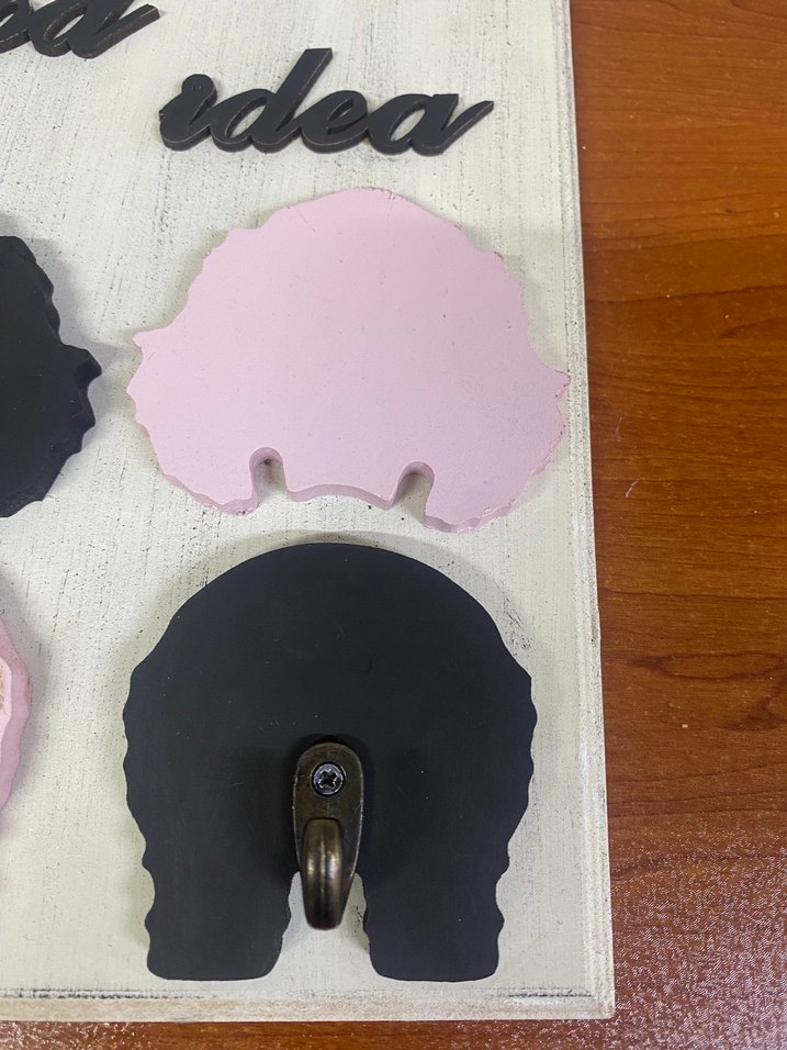 Pembe ve Siyah Pastel Anahtarlık Seti - Görsel 3