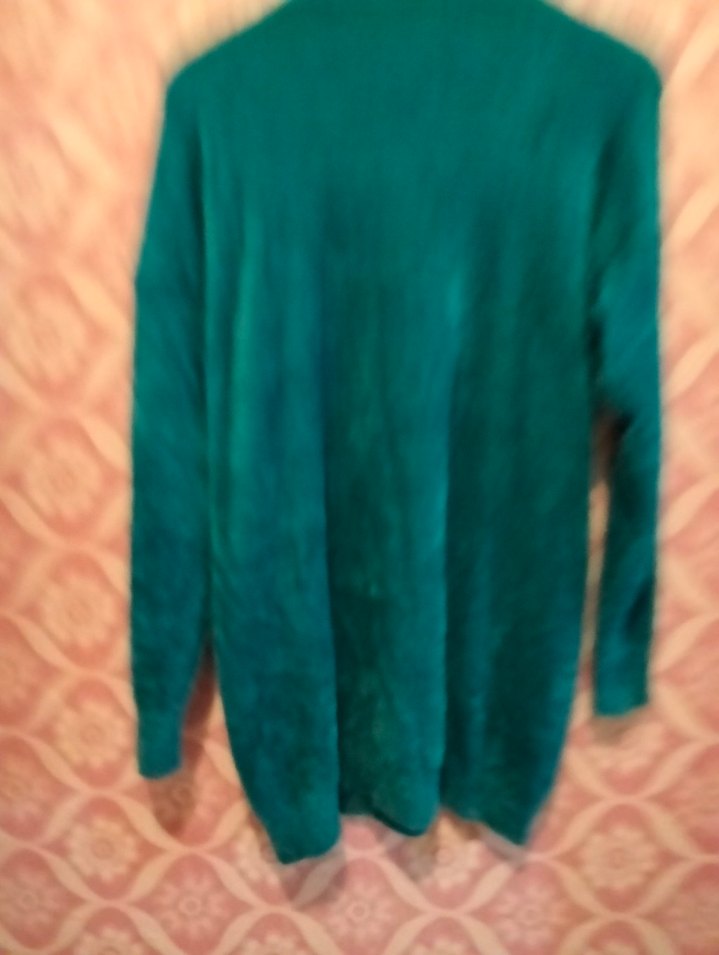 yeşil Kadın Uzun Kollu uzun Kazak - Görsel 2