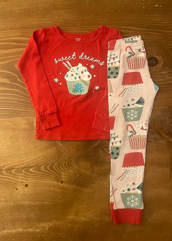 Kız Çocuk Uzun Kollu Renkli Baskılı Pijama Takımı