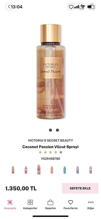 Victoria secret vücut spreyi