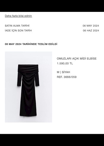 Zara Omuzları Açık Siyah Midi Elbise
