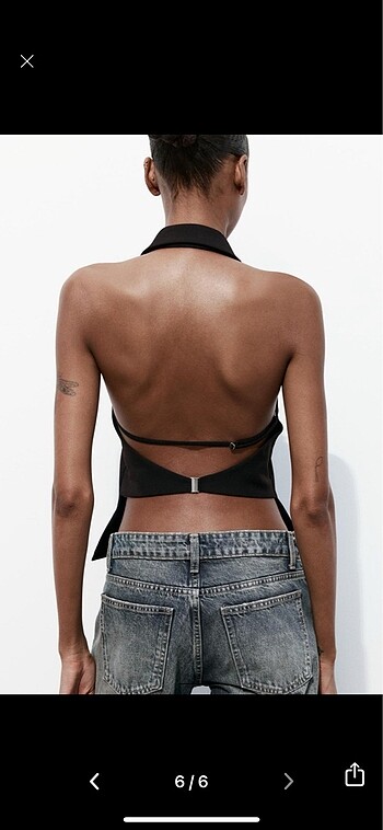 Zara Zarq halter yaka üst